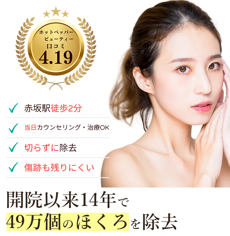 ほくろ除去の実績